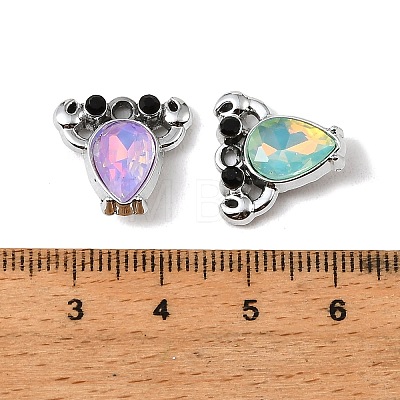 UV Plating Alloy Glass Pendants FIND-K032-13P-1