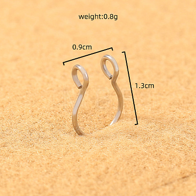 304 Stainless Steel Clip on Nose Rings WG9BB1A-07-1