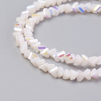 Electroplate Glass Beads Strands GLAA-F092-B04-1
