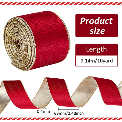 10 Yards Single Face Velvet Ribbon SRIB-WH0011-142A-1