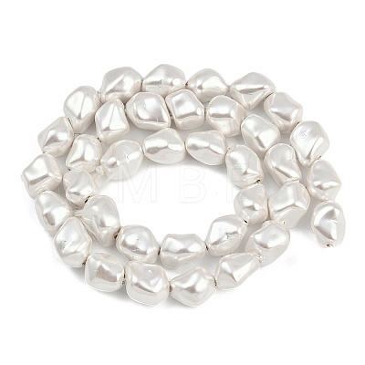 Electroplated Shell Pearl Beads Strands BSHE-H113-05A-1