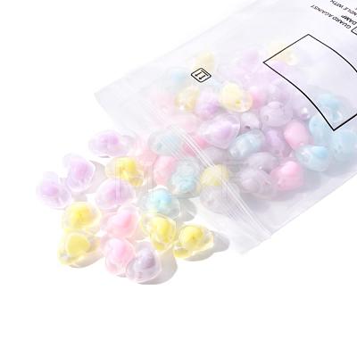 50Pcs 5 Colors Transparent Acrylic Beads TACR-CC0001-02-1