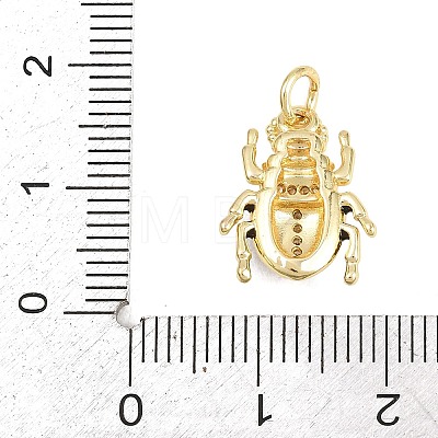 Brass Micro Pave Clear Cubic Zirconia Pendants KK-F938-22B-G01-1
