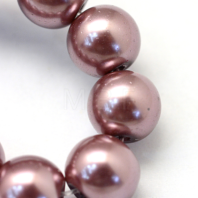 Baking Painted Pearlized Glass Pearl Round Bead Strands HY-Q003-6mm-58-1