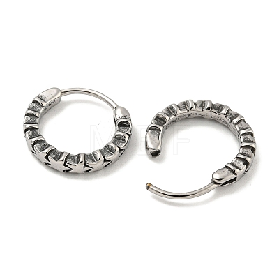 316 Surgical Stainless Steel Hoop Earrings EJEW-D096-12AS-24-1