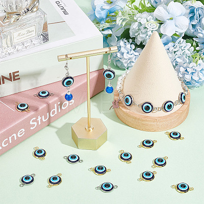 20Pcs 2 Styles Evil Eye Resin Connector Charms FIND-AR0003-29-1