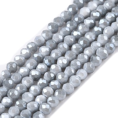 Electroplate Glass Beads Strands EGLA-T021-03E-1