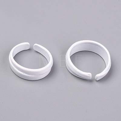 Spray Painted Alloy Cuff Rings RJEW-T011-28F-RS-1