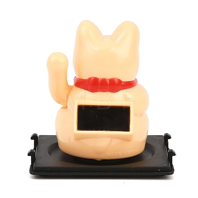 ABS Plastic Solar Powered Maneki-neko Figurines LS-DJEW-B017-01B-02-1