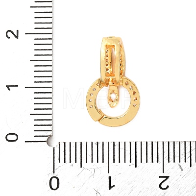 Brass Micro Pave Cubic Zirconia Clear Cubic Zirconia Twister Clasps KK-B196-01P-1