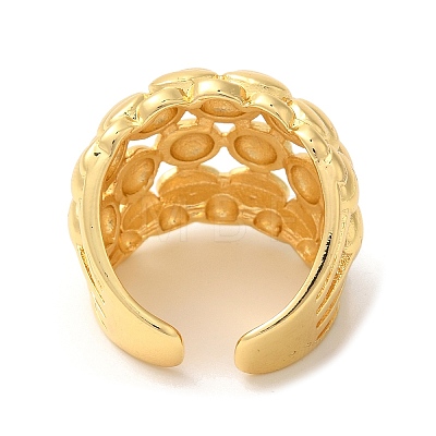 Oval Brass Open Cuff Rings RJEW-U008-32G-1