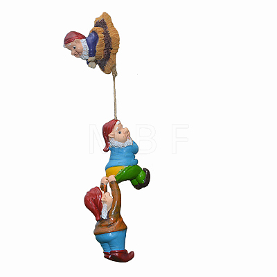 Resin Climbing Gnome Statue Ornament WG92645-01-1