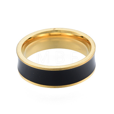 201 Stainless Steel Flat Finger Ring for Women RJEW-N043-22LG-1
