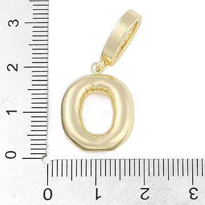 Brass Micro Pave Clear Cubic Zirconia Pendants KK-M289-01O-G-1