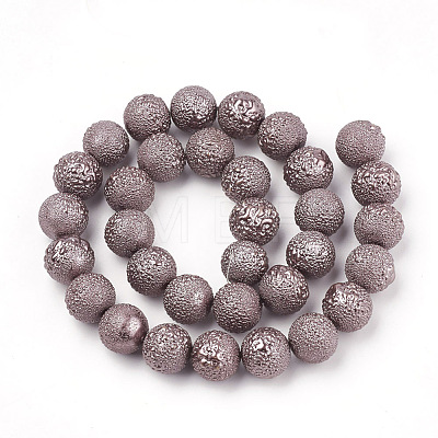 Electroplate Shell Pearl Beads Strands SHEL-T005-09D-1