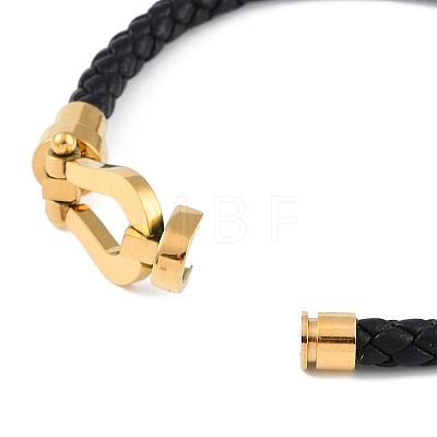 Braided Microfiber Leather Cord Bracelets BJEW-P328-04G-1