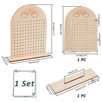 Custom Arch Wood Earring Display Stands EDIS-WH0015-09-1