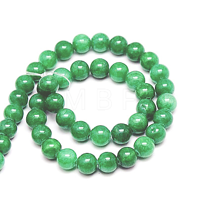 Natural Mashan Jade Round Beads Strands G-D263-4mm-XS13-1