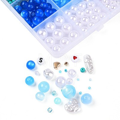 DIY 28 Style Resin & Acrylic & ABS Beads Jewelry Making Finding Kit DIY-NB0012-03A-1