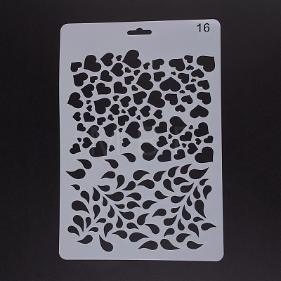 Plastic Reusable Drawing Painting Stencils Templates DIY-F018-B16-1