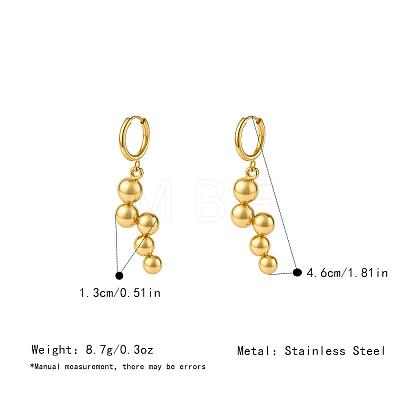 304 Stainless Steel Hoop Dangle Earrings for Women DN9984-1-1