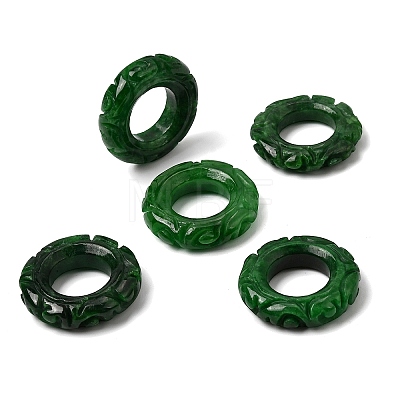 Natural Myanmar Jade Dyed Linking Rings G-Z162-10-1