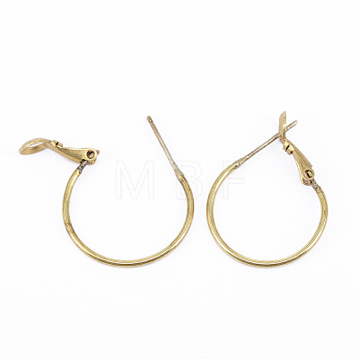 Brass Hoop Earrings Settings EJEW-F124-01C-B-1