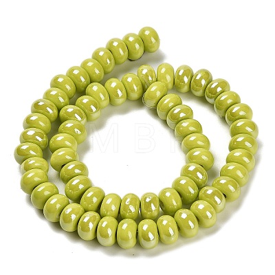 Porcelain Rondelle Beads PORC-Q001-01C-1