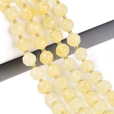 Ombre Effect Dyed Transparent Crackle Glass Beads Strands GLAA-Q111-10MM-07-1