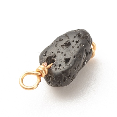 Luster Natural Lava Rock Charms PALLOY-JF01569-1