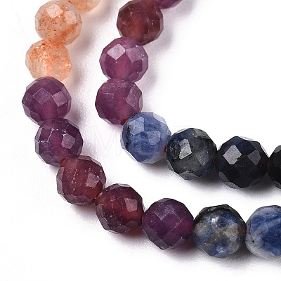 Natural Mixed Gemstone Beads Strands G-D080-A01-01-35-1