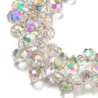 Electroplate Transparent Glass Beads Strands EGLA-P052-01A-FR01-1