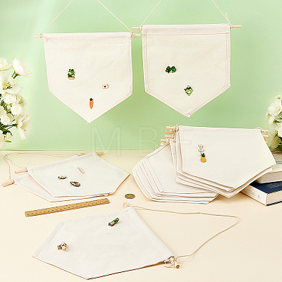 Polycotton Wall Hanging Brooch Jewelry Banner Holder AJEW-WH0596-833B-1