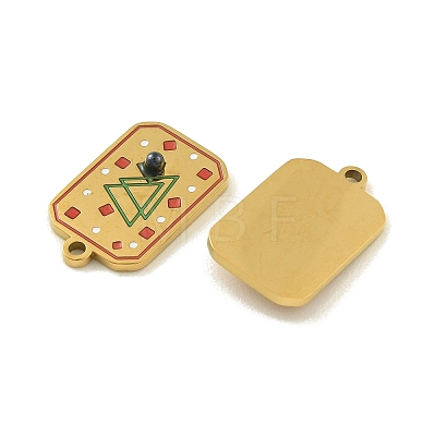 304 Stainless Steel Enamel Pendants STAS-H251-03B-03-1