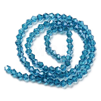 Transparent Electroplate Glass Beads Strands EGLA-A039-T4mm-A01-1