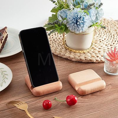 Beech Wood Mobile Phone Holders AJEW-WH0248-153-1