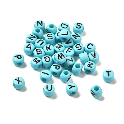 Opaque Acrylic Beads OACR-R005-02F-1