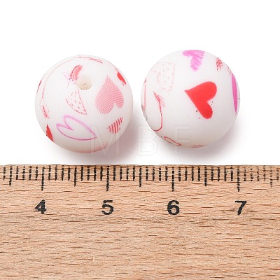 Food Grade Eco-Friendly Printed Silicone Beads SIL-A013-01A-15-1