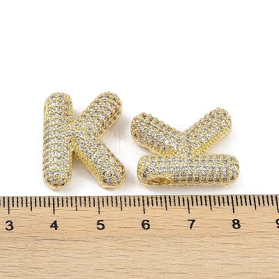 Brass Micro Pave Clear Cubic Zirconia Pendants KK-Z041-01G-K-1