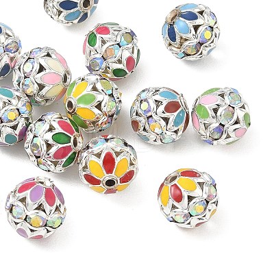 Brass Enamel Beads KK-CBA18B7-01P-1