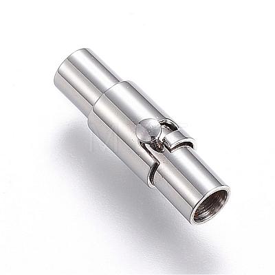 304 Stainless Steel Locking Tube Magnetic Clasps STAS-D159-33-1