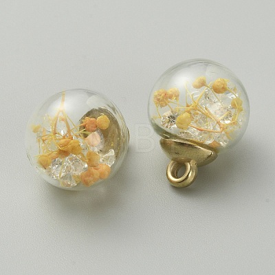 Transparent Glass Globe Pendants GLAA-TAC0005-003A-1