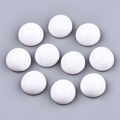 Spray Painted White Wood Cabochons X1-WOOD-TAC0001-23A-1