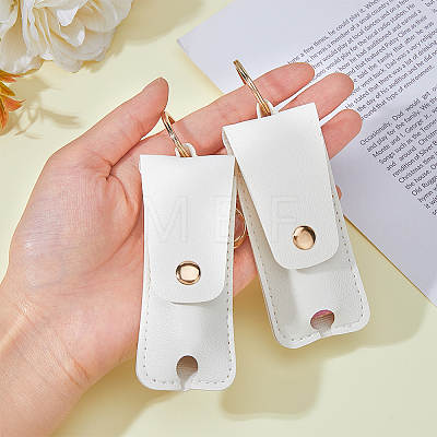 PU Leather Lipstick Holder Keychains AJEW-WH0270-203A-1