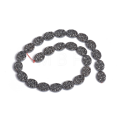 Electroplated Non-magnetic Synthetic Hematite Beads Strands G-I273-19-1
