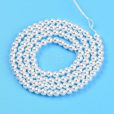 Baking Painted Pearlized Glass Pearl Bead Strands HY-N002-3mm-A12-1