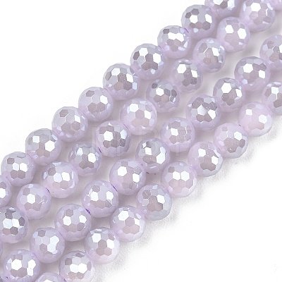 Electroplate Glass Beads Strands EGLA-B013-01A-PL01-1