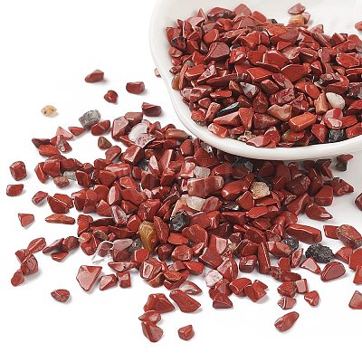 Natural Red Jasper Chips Beads X-G-O103-24-1