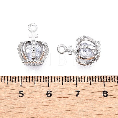 Alloy Cubic Zirconia Charms ZIRC-T003-17P-1