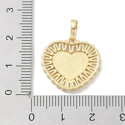 Rack Plating Brass Micro Pave Clear Cubic Zirconia Pendants KK-A224-15G-05-1